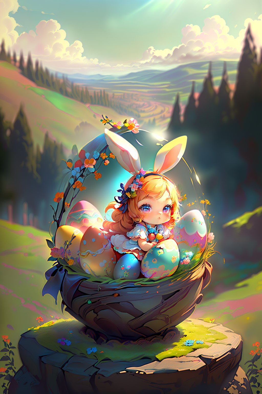 06581-876668968-masterpiece,best quality,8k wallpaper,ultra detailed,ultra high res,photography,Close-Up,_,there is a large egg,1girl in easter.jpg